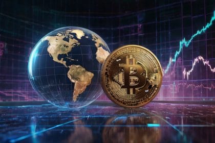 Central Bank Digital Currency (CBDC) concept showing a digital coin with global financial technology elements.