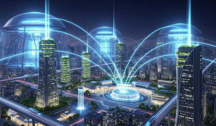 Nuclear Fusion Explained Simply: What It Is and How It Works Futuristic city powered by nuclear fusion energy
