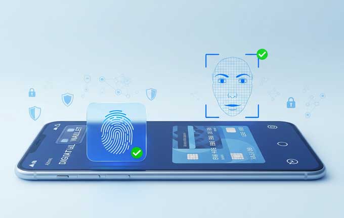 Digital Wallet Security: A Complete Guide to Protecting Your Wallet in 2025 Smartphone unlocking a digital wallet using fingerprint and facial recognition, symbolizing biometric security.