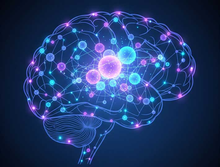 Quantum Computing in 2025: How It Will Transform AI and Data Security Simplified conceptual illustration of quantum neural networks overlaid on an abstract brain, symbolizing quantum computing’s impact on AI.