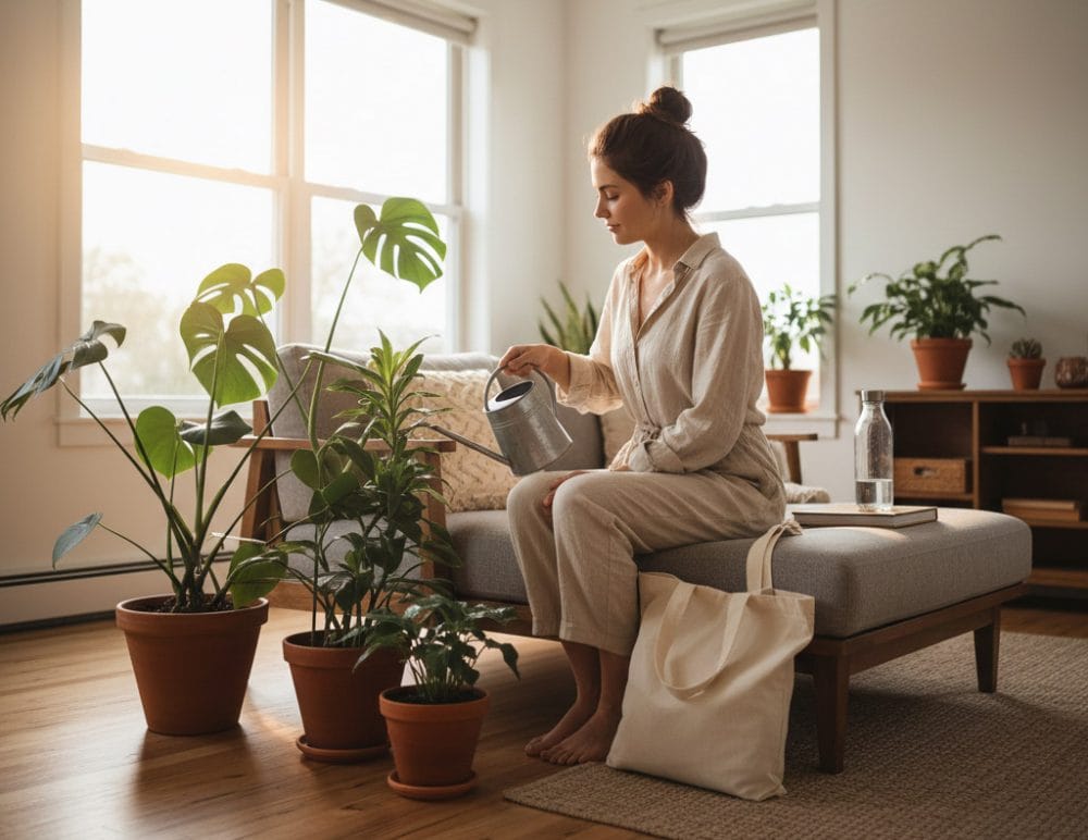 Sustainable living as part of a simple daily routine