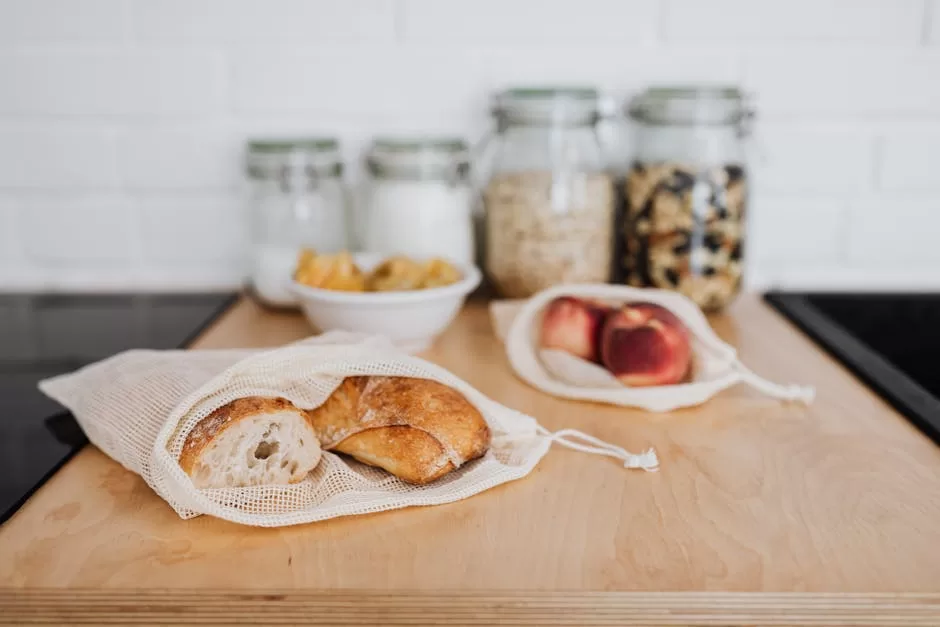 Zero waste kitchen habits with reusable containers and food storage