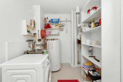 Utility room water heater for a heat pump water heater guide
